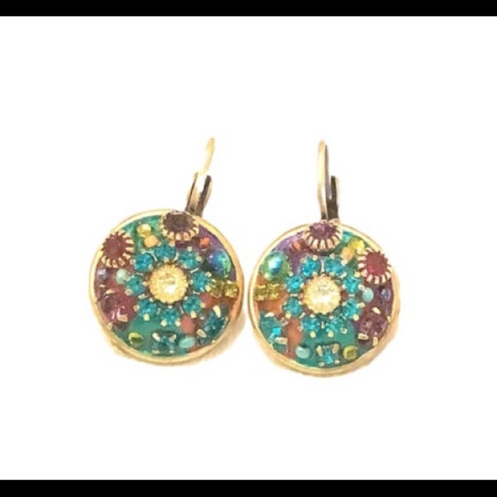 Multi Bright Circle Earrings
